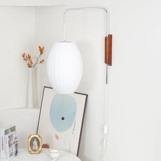 Lustra Applique Murale Boule en Noyer
