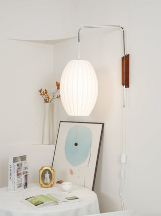 Lustra Applique Murale Boule en Noyer