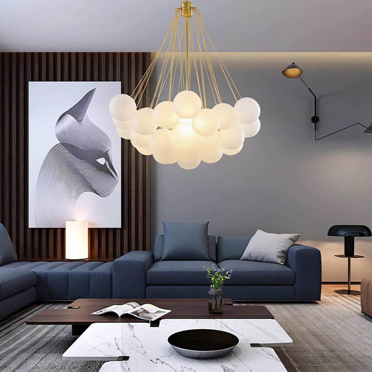 Fayne Suspension Bulle à Globe en Verre