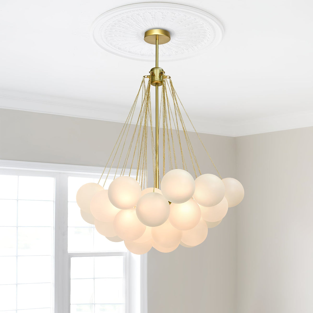 Fayne Suspension Bulle à Globe en Verre