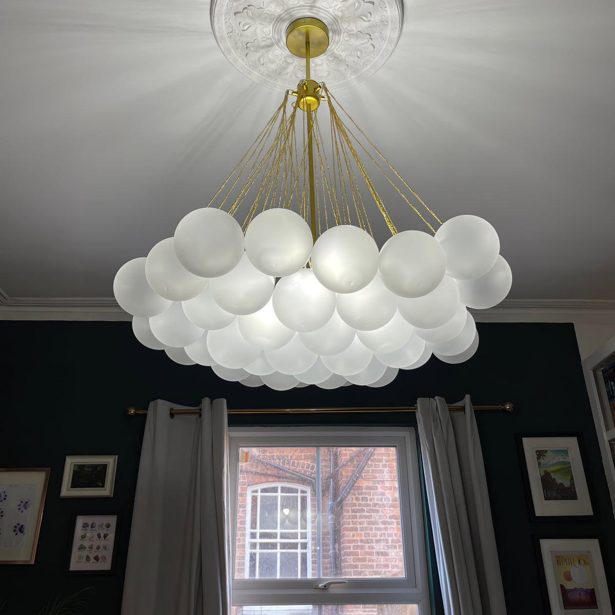 Fayne Suspension Bulle à Globe en Verre