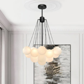 Lustra Lustre Bulles en Verre Satiné