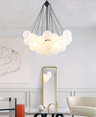 Lustra Lustre Bulles en Verre Satiné