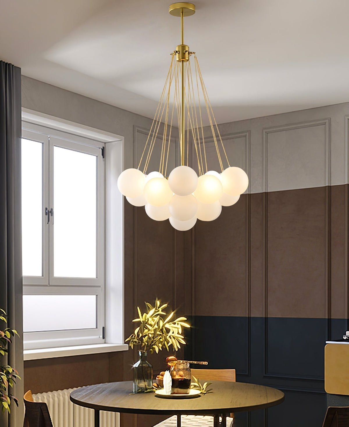 Rilora Lustre Bulles en Verre Satiné
