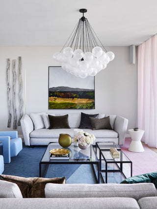 Lustra Lustre Bulles en Verre Satiné