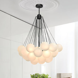 Lustra Lustre Bulles en Verre Satiné