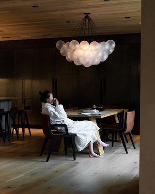 Lustra Lustre Bulles en Verre Satiné
