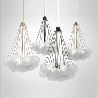 Lustra Lustre Bulles en Verre Satiné