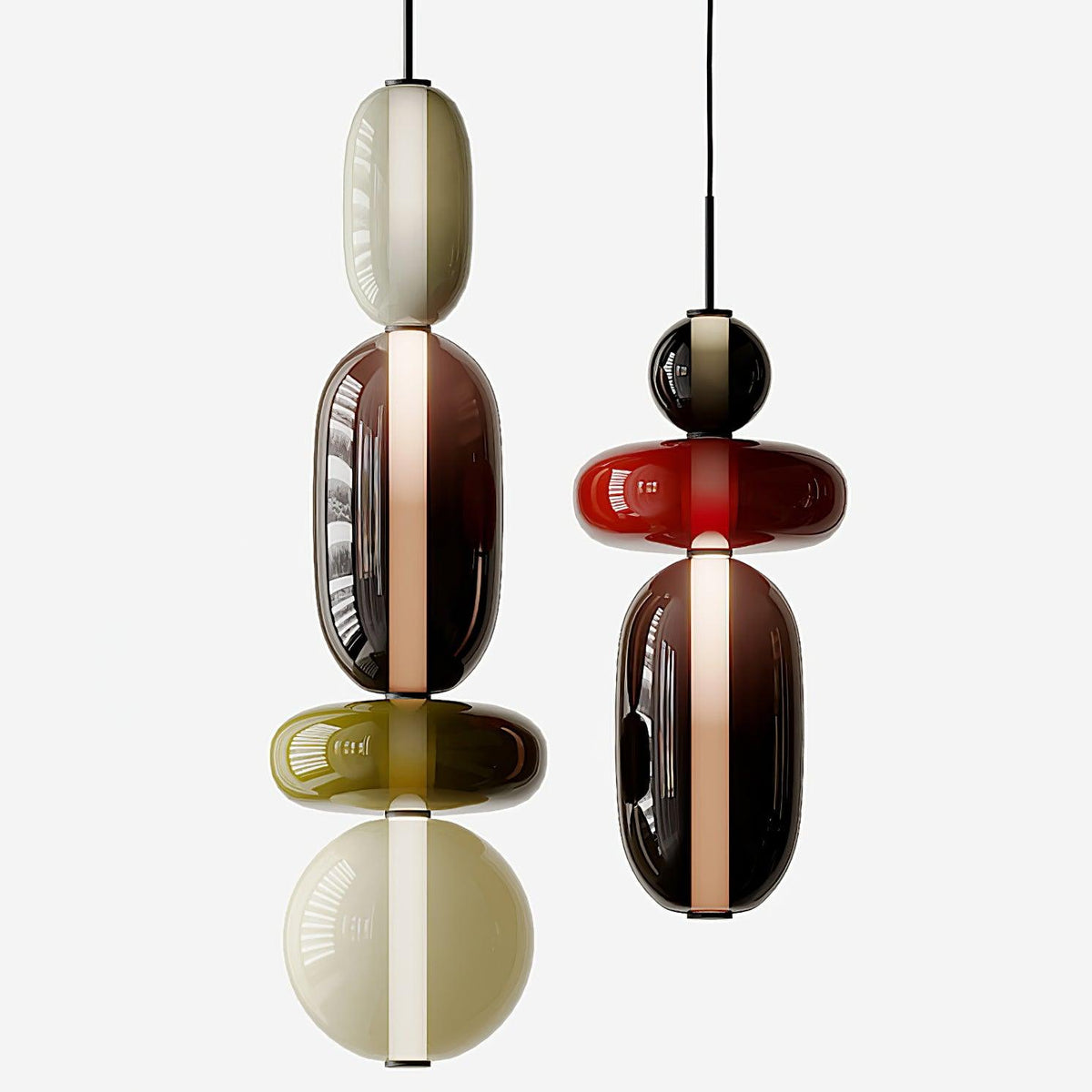 Noxic Suspension Artistique en Verre et Acrylique