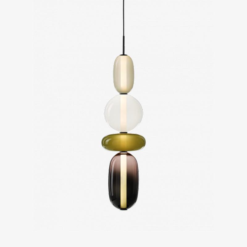 Candied Glass Combo Pendant Light-Neutral Decor