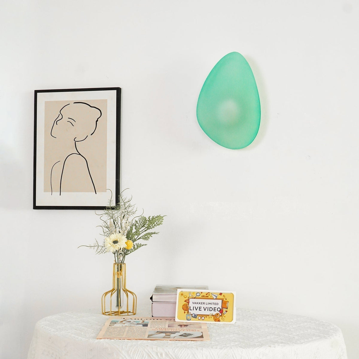 Ruvin Applique Murale en Verre Bulle