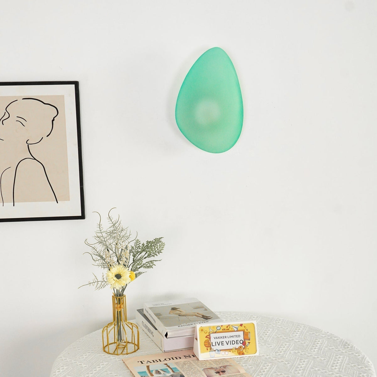 Ruvin Applique Murale en Verre Bulle