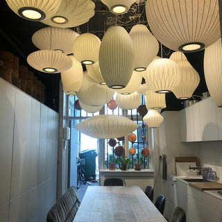 Nebula Lampe Suspendue en Soie de Mûrier Boule