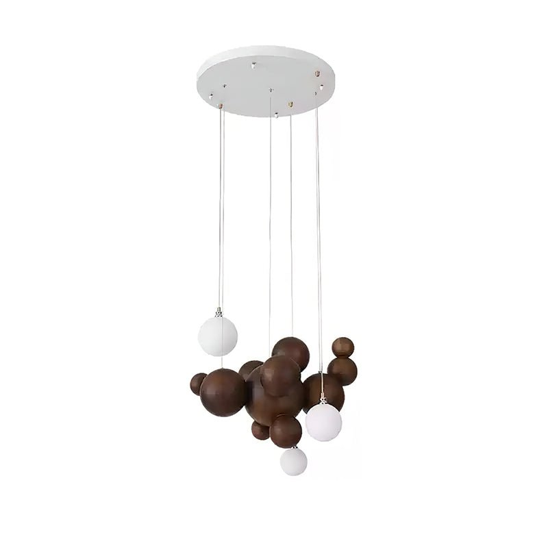 Finnien Lustre Bois & Acrylique Boule à Bulles en Cluster