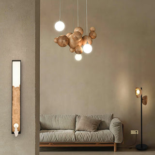 Lustra Lustre Bois & Acrylique Boule à Bulles en Cluster