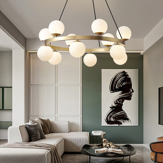 Lustra Lustre Globe Anneau en Laiton
