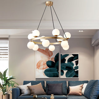 Lustra Lustre Globe Anneau en Laiton
