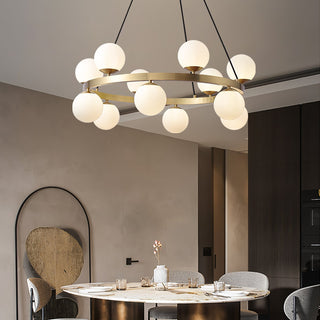 Lustra Lustre Globe Anneau en Laiton