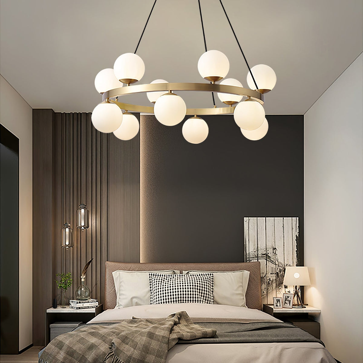 Tevine Lustre Globe Anneau en Laiton