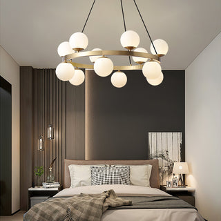 Lustra Lustre Globe Anneau en Laiton