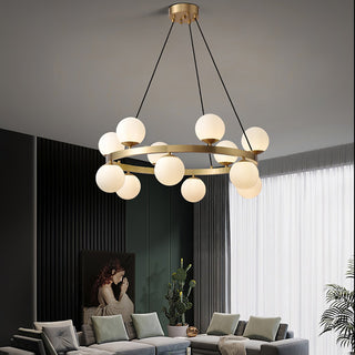Lustra Lustre Globe Anneau en Laiton
