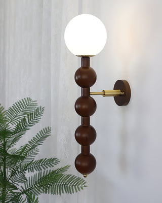 Olaeia Applique Murale Moderne Minimaliste Bubbly en Bois et Verre-Luire