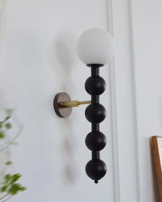 Olaeia Applique Murale Moderne Minimaliste Bubbly en Bois et Verre-Luire