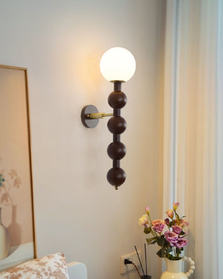 Olaeia Applique Murale Moderne Minimaliste Bubbly en Bois et Verre-Luire