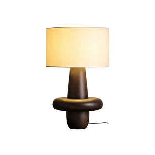 Ring Minimalist Wood Table Lamp-Neutral Decor