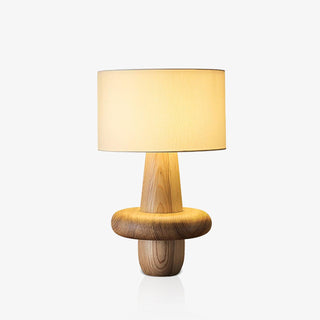 Ring Minimalist Wood Table Lamp-Neutral Decor