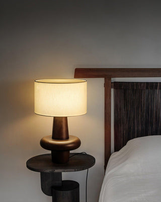 Ring Minimalist Wood Table Lamp-Neutral Decor