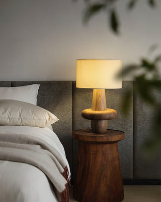 Ring Minimalist Wood Table Lamp-Neutral Decor