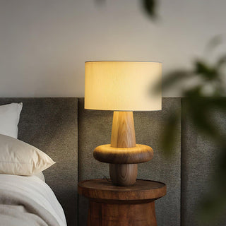 Ring Minimalist Wood Table Lamp-Neutral Decor