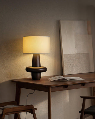 Ring Minimalist Wood Table Lamp-Neutral Decor