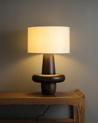 Ring Minimalist Wood Table Lamp-Neutral Decor