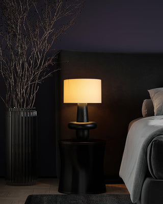 Ring Minimalist Wood Table Lamp-Neutral Decor