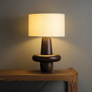 Ring Minimalist Wood Table Lamp-Neutral Decor