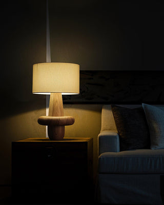 Ring Minimalist Wood Table Lamp-Neutral Decor