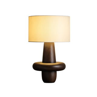 Ring Minimalist Wood Table Lamp-Neutral Decor