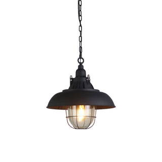 Celest Suspension Métal Verre Cage Industrielle Vintage