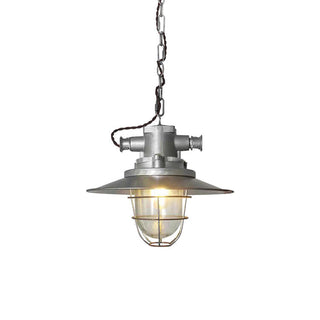 Celest Suspension Métal Verre Cage Industrielle Vintage
