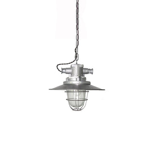 Celest Suspension Métal Verre Cage Industrielle Vintage