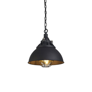Celest Suspension Métal Verre Cage Industrielle Vintage