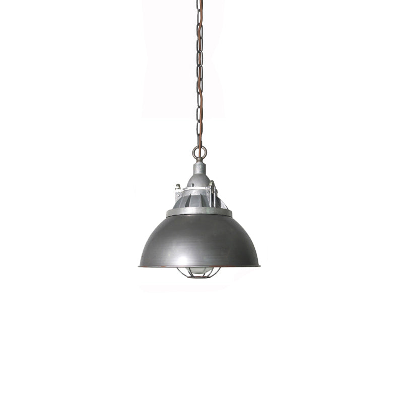 Celest Suspension Métal Verre Cage Industrielle Vintage