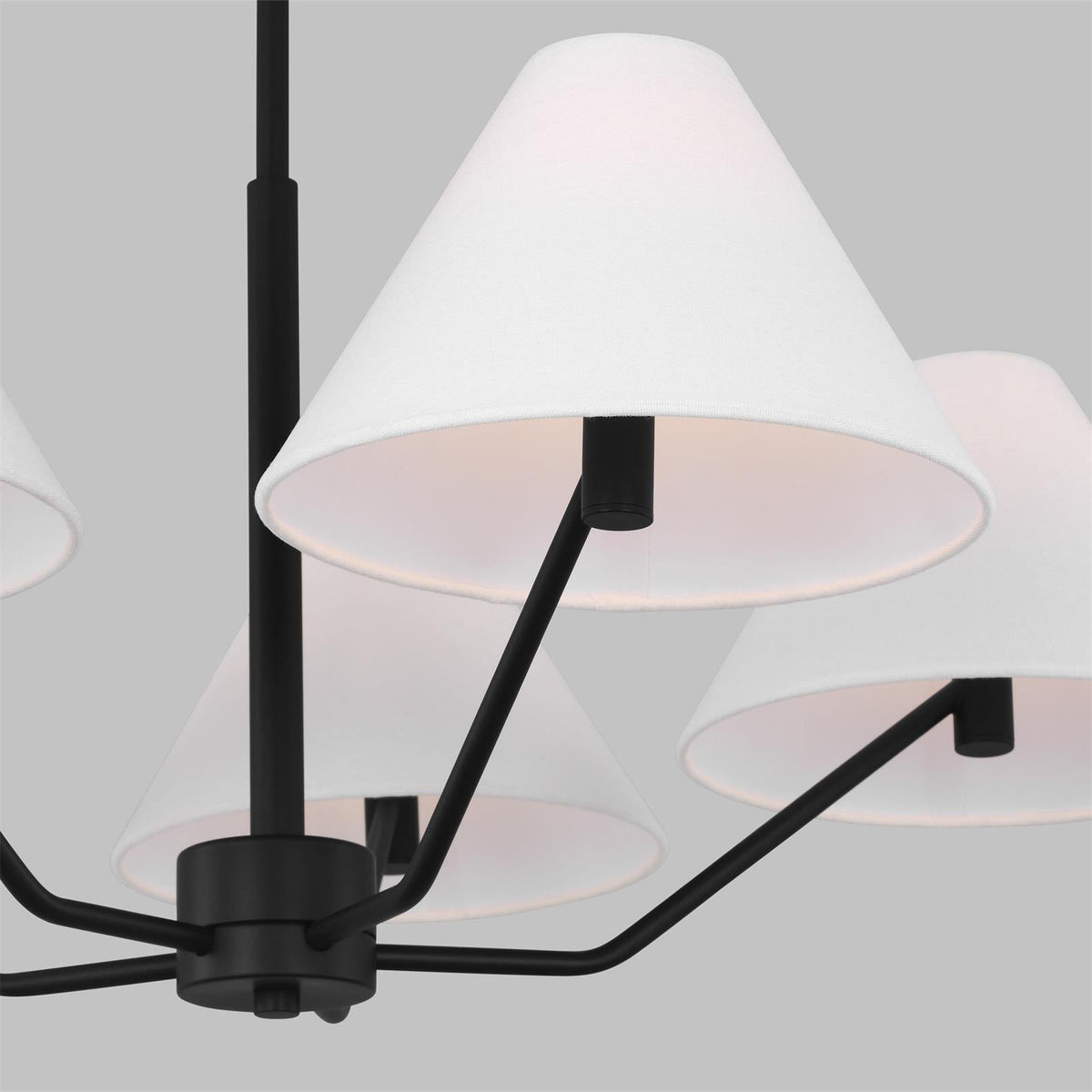 Therelia Lustre en Laiton Abat-jours en Tissu en Forme de Cône Moderne