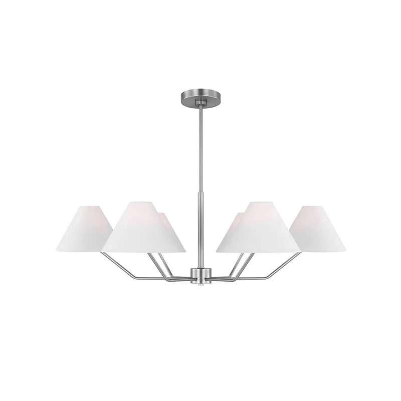 Therelia Lustre en Laiton Abat-jours en Tissu en Forme de Cône Moderne
