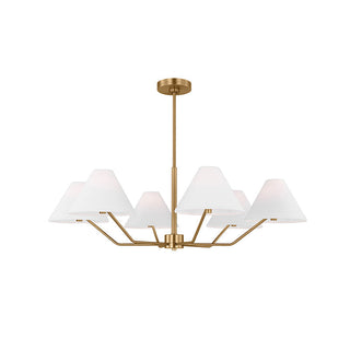 Lustra Lustre en Laiton Abat-jours en Tissu en Forme de Cône Moderne
