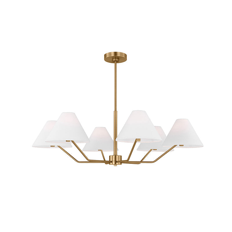 Therelia Lustre en Laiton Abat-jours en Tissu en Forme de Cône Moderne