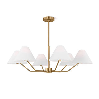 Lustra Lustre en Laiton Abat-jours en Tissu en Forme de Cône Moderne
