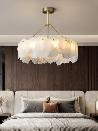 Cryon Lustre en laiton et alabastre Style luxueux postmoderne